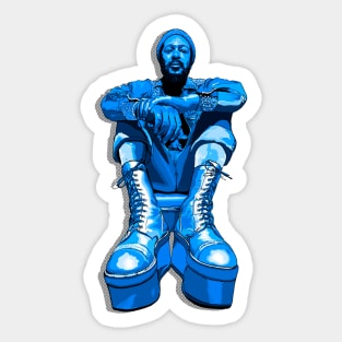 Marvin's Platform Boots- Blue Monochrome Sticker